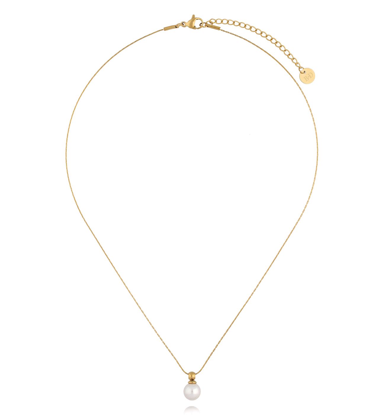 Naszyjnik z perłą w kolorze złota NSY0911