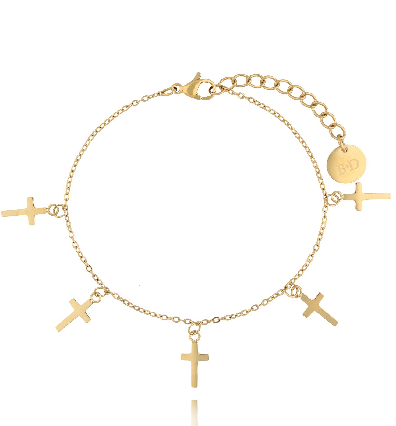 Bransoletka złota z krzyżykami Msalaba - By Dziubeka
