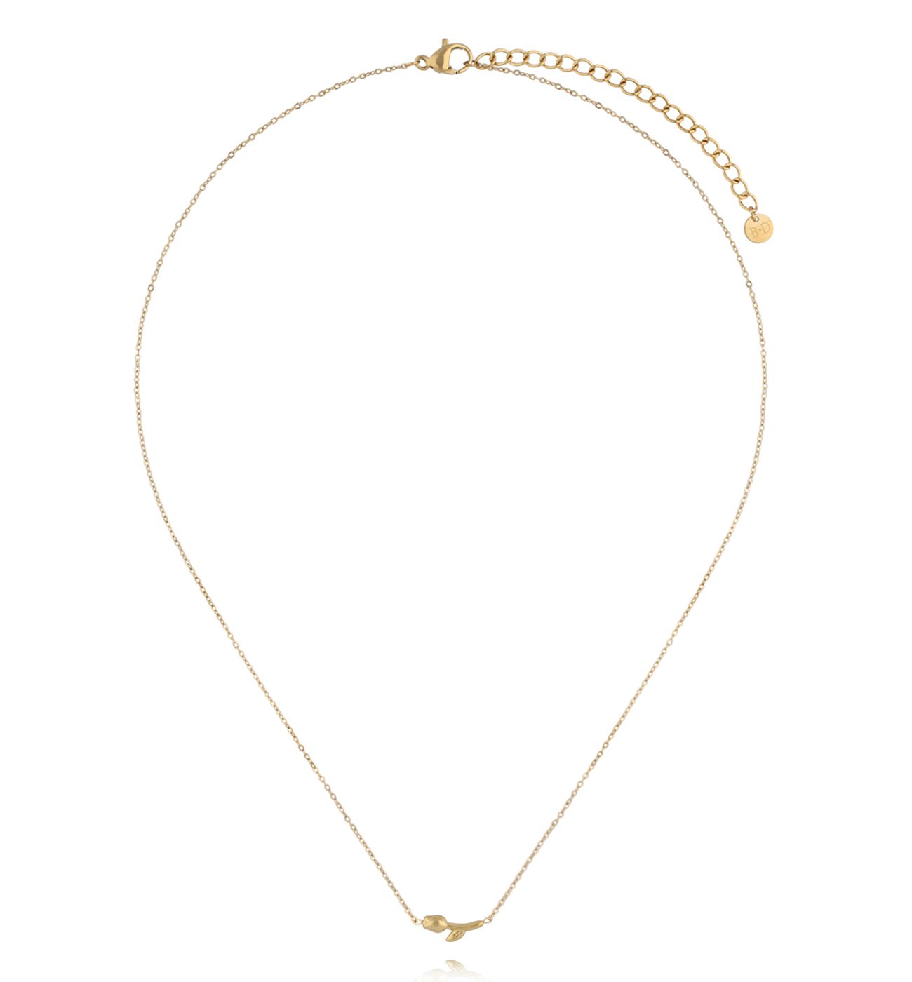 Naszyjnik z tulipanem złoty NSY0758 - By Dziubeka