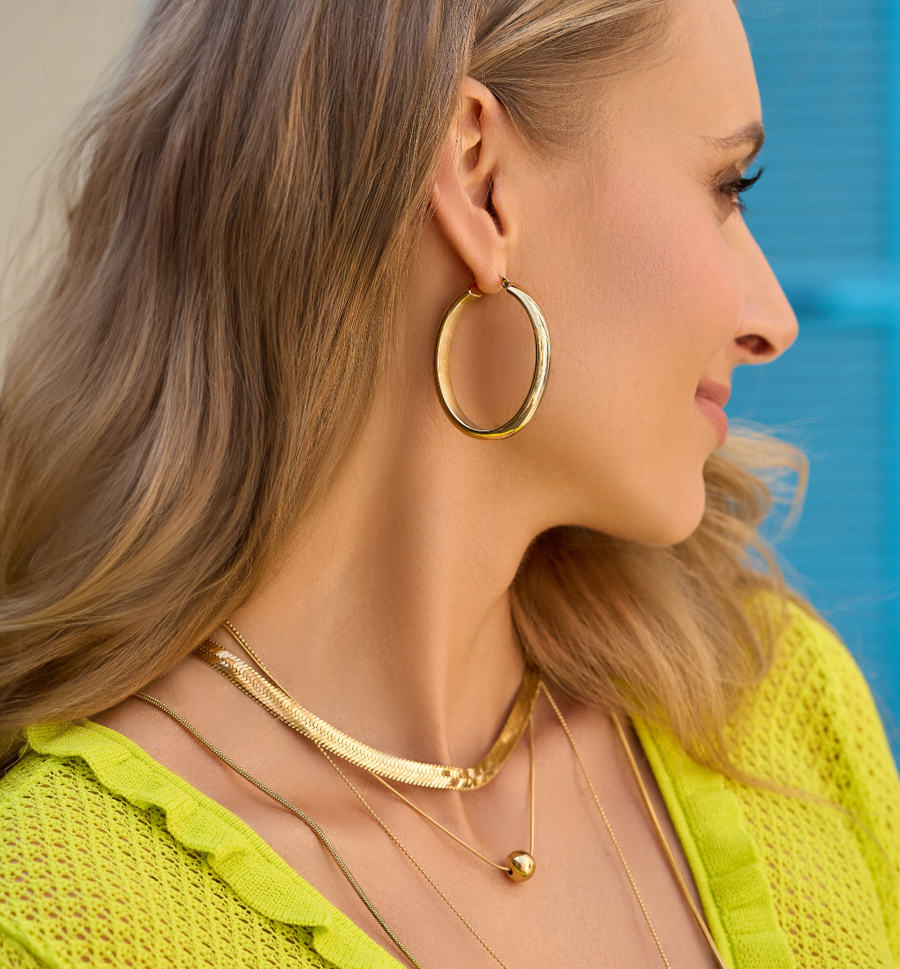 Kolczyki złote koła Sorriso KSA1292