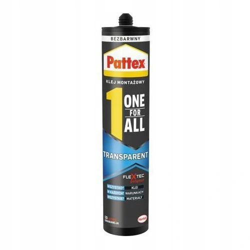 PATTEX KLEJ MONTAŻOWY ONE FOR ALL TRANSPARENT GLUE 290G - Petrostar