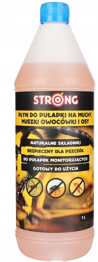 STRONG SILNY PŁYN WABIĄCY NA MUCHY OSY MUSZKI OWOCÓWKI DO PUŁAPEK 1L - Petrostar