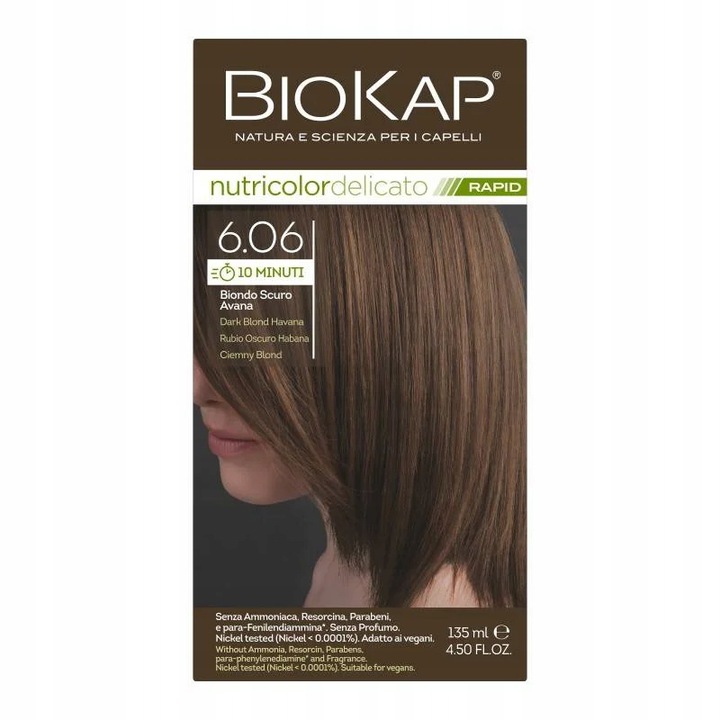Farba Biokap Delicato Rapid, 6.06 Ciemny Blond