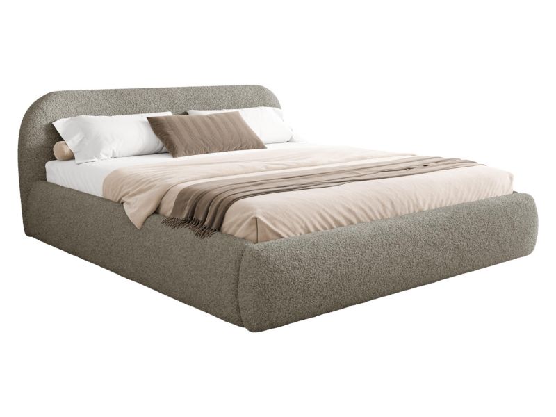 Łóżko tapicerowane MIRJAN 24 Talori 140x200 szary brąz 1 szt.