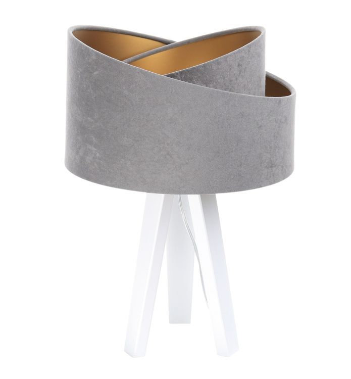 Lampa Bps Koncept stołowa GEMSTONE szara/złota/biała 1 szt