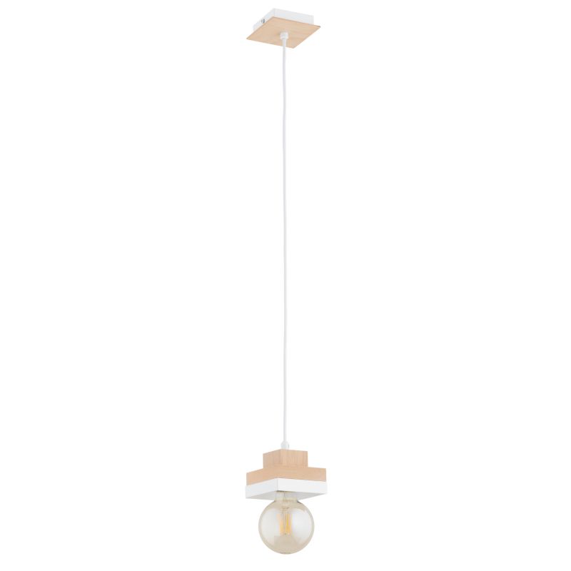 Lampa wisząca klocki Alfa MIKO biała 1xE27x15W IP20 wym:90x12x12cm - 1 szt.