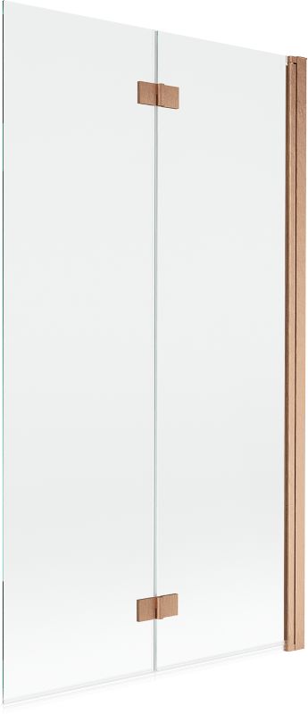 Parawan nawannowy Mexen Mist miedź szczotkowana 100 x 150 cm 2-skrzydłowy prawy 1 szt