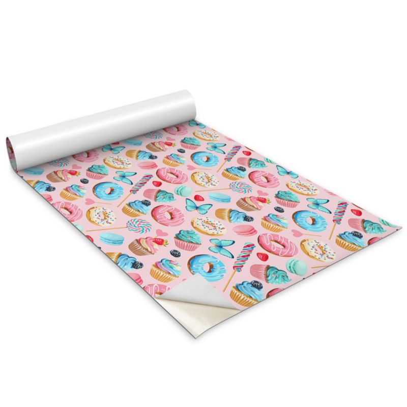 Folia Samoprzylepna Do Mebli Wallfluent 100x50 cm Słodki wzór Matowa Okleina Dekoracyjna 1 rol.