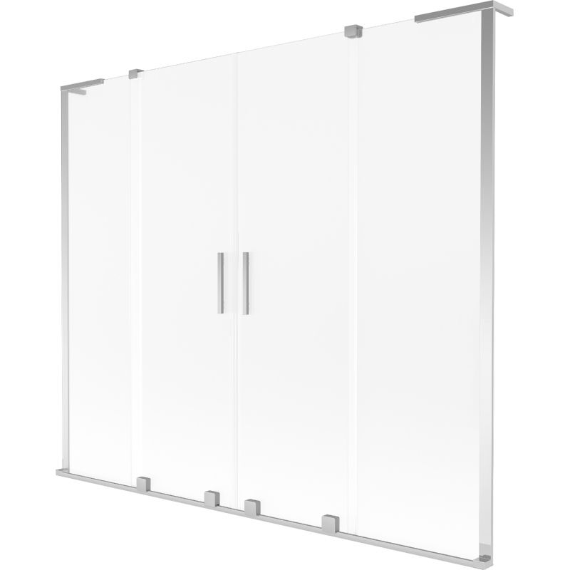 Parawan nawannowy dwuskrzydłowy Mexen Velar L szron 200x150 cm 1 szt.