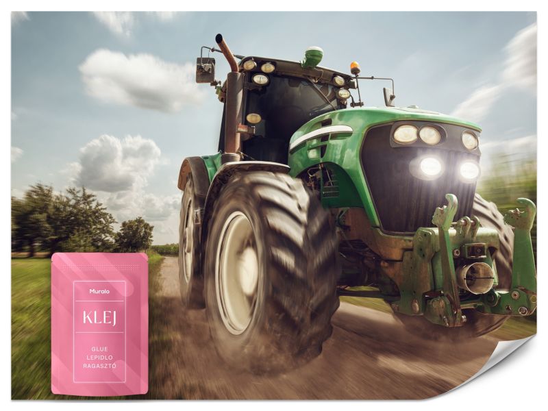 Fototapeta Muralo Pędzący Traktor Gospodarstwo Pole 250x175 cm 1szt.