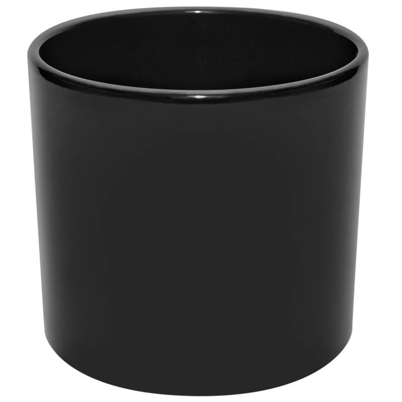 Osłonka Ceramik walec 13 cm czarny połysk