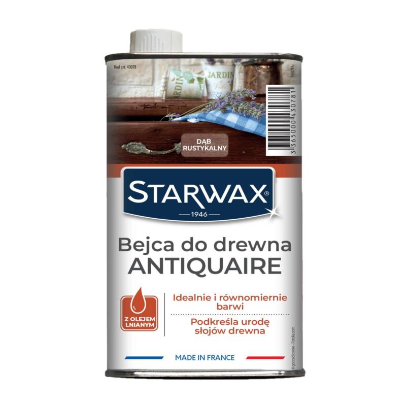 Bejca do drewna surowego Starwax dąb rustykalny 0,5 l