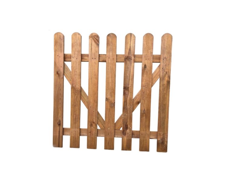 Furtka sztachetowa gładka brąz Roma 100x100 cm 1szt.