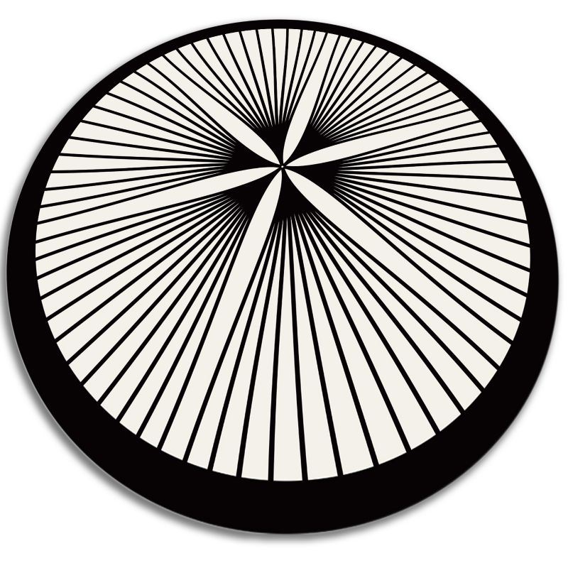 Dywan Tulup Wewnętrzny Okrągły Dekoracyjny fi150 cm Linie florystyczne Mata dywanowa Dekoracyjna 1 szt.