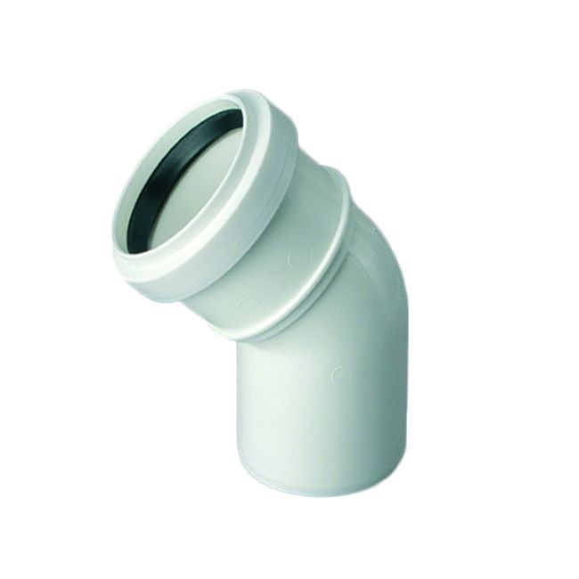 Kolano Pipelife 67° 110 mm białe