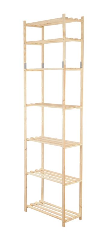 Regał sosnowy MODO24 7 półek szerokość 65 cm naturalny 1 szt.