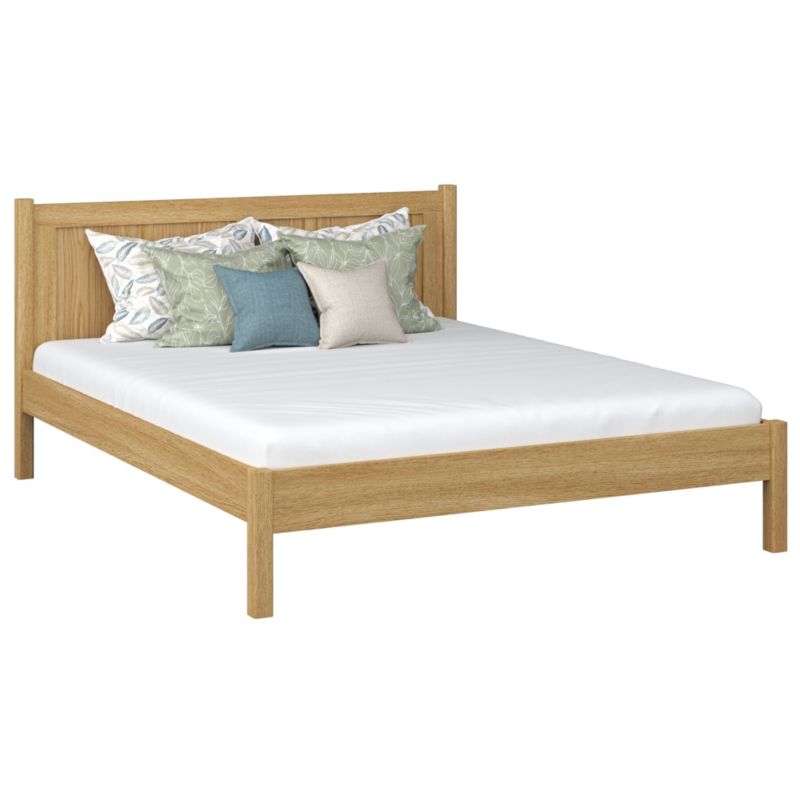 Dębowe łóżko N-WOOD podwójne N02 dąb naturalny 140x200 1szt.