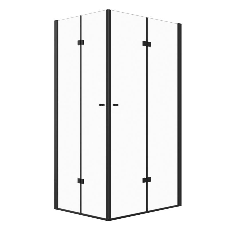 Kabina prysznicowa SEVANTE 110x80 prostokątna przesuwna MAUNA czarna 1 szt.