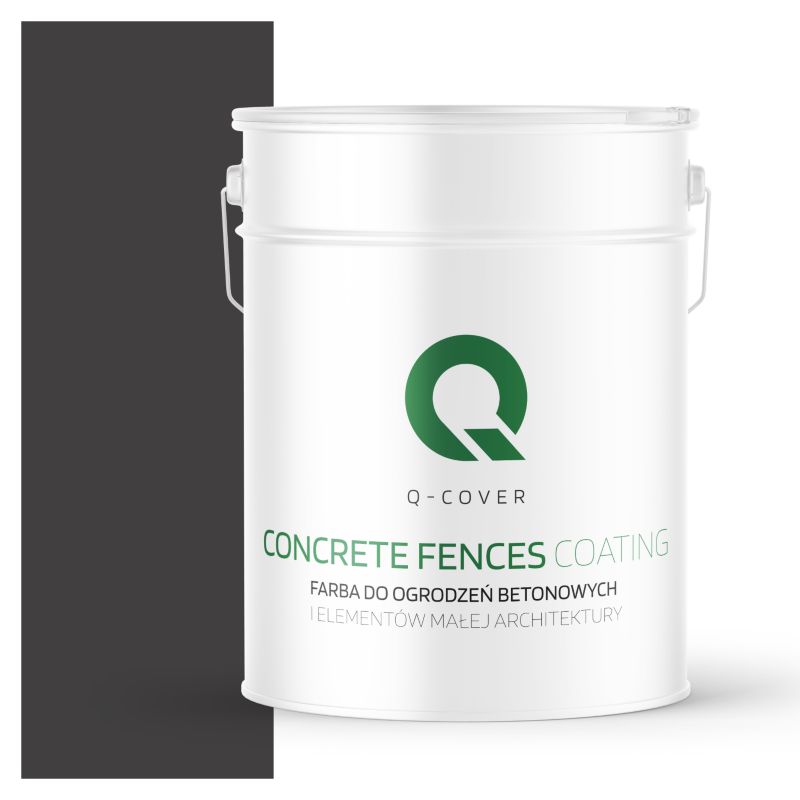 Farba do Ogrodzeń i Płotów Betonowych Q-Cover Czarny F268 10L