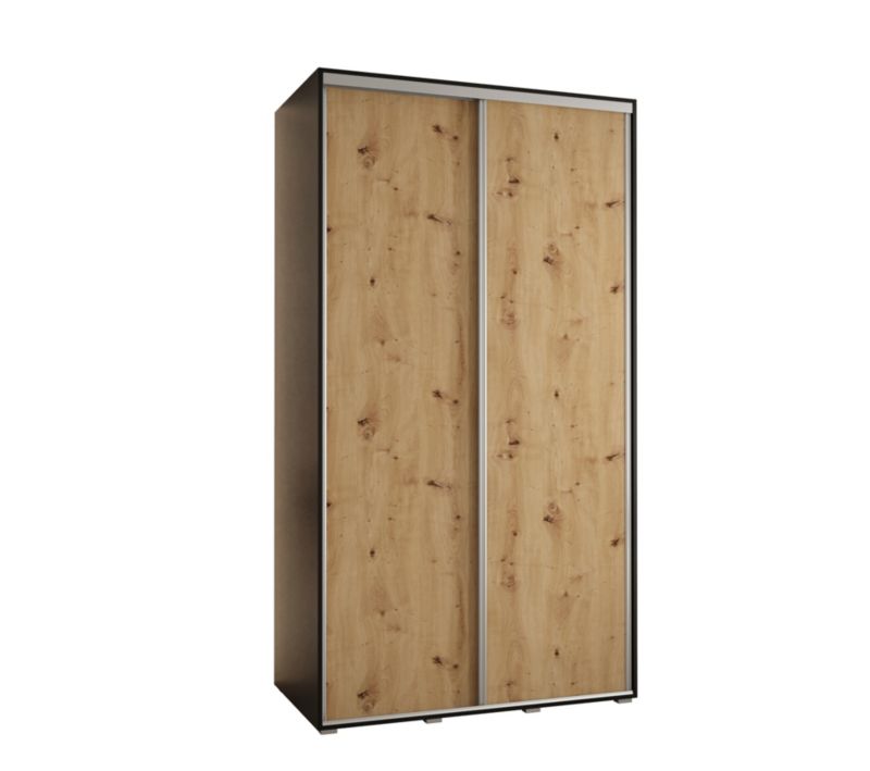 Szafa przesuwna Abiks DAVOS 1 wysoka szer.130cm czarny/artisan/srebrny 1szt.