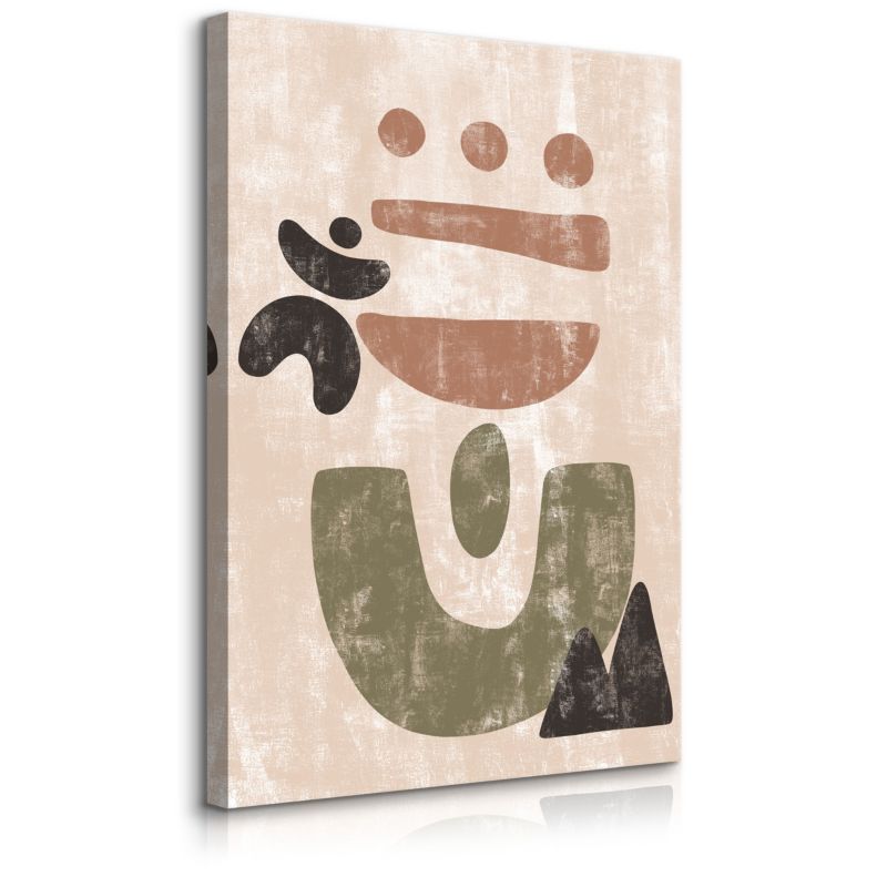 Obraz Muralo Na Płótnie Abstrakcyjne Kształty Styl Boho 60x90 cm 1 szt.