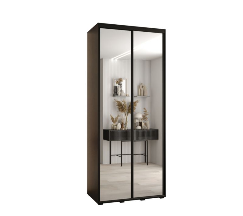 Szafa przesuwna Abiks CANNES 2 110 gł 45 czarny/czarny/czarny 1szt.