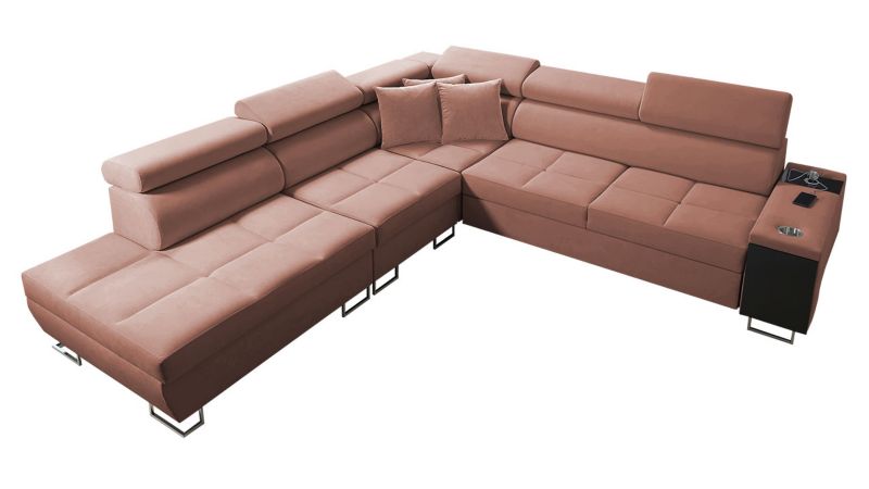 Narożnik z barkiem MIRJAN 24 Morena IX lewy róż indyjski 1 szt.