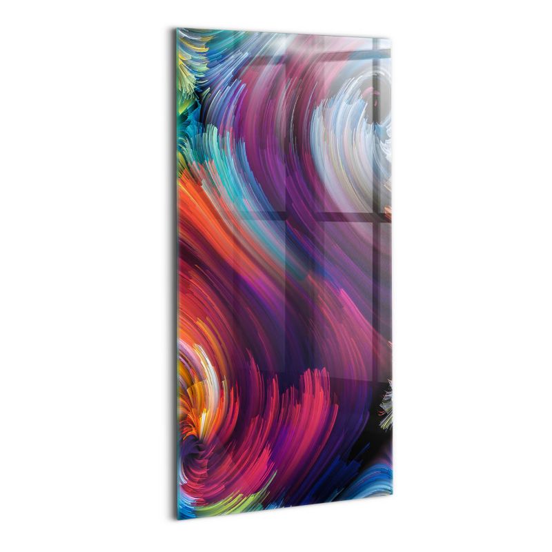 Szklany Obraz Ścienny Wallfluent 50x100 cm Abstrakcja fale 1 szt.