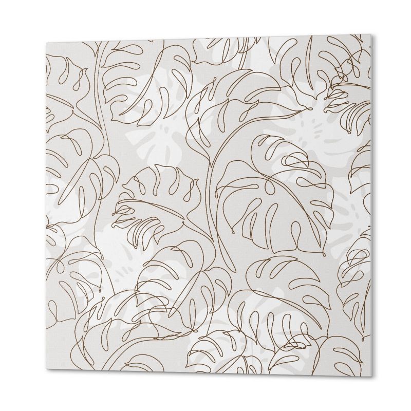 Komplet Kafelków PCV ArtPrintCave 20x20 cm Wzór liści w linii 20 szt.