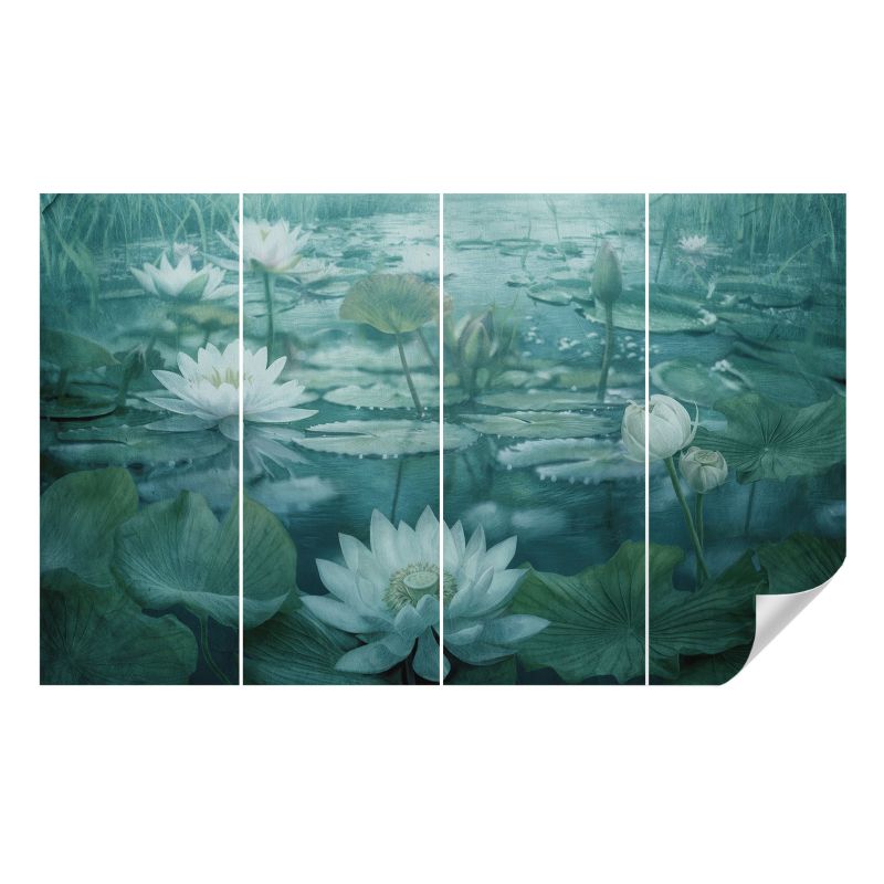 Fototapeta samoprzylepna Wallfluent 416x254 cm Wodne kwiaty Dla Miłośników Natury I Spokoju 1 szt.