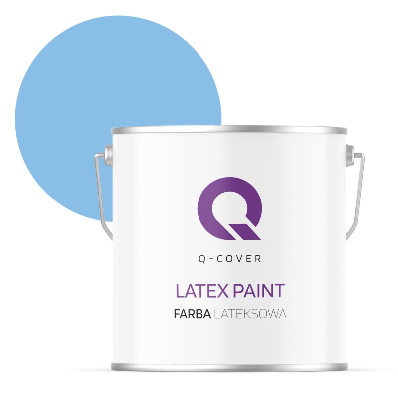 Farba Lateksowa Do Ścian i Sufitów Q-Cover Błękit królewski H0141 Głęboki Mat 5L