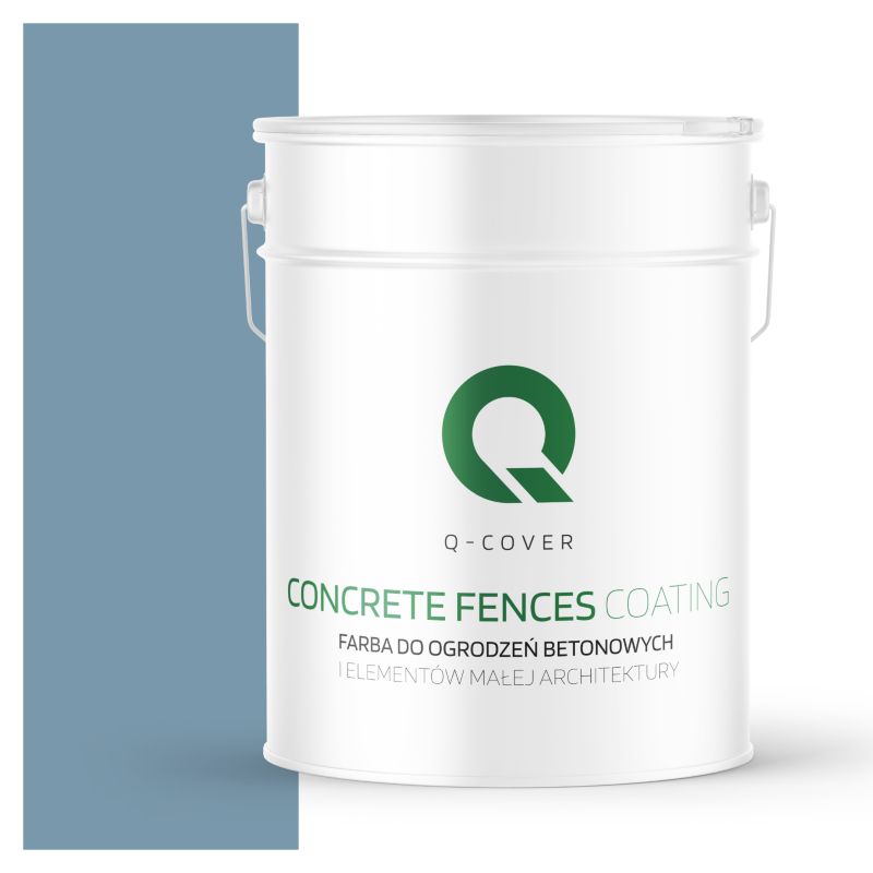 Farba do Ogrodzeń i Płotów Betonowych Q-Cover Niebeski F126 10L