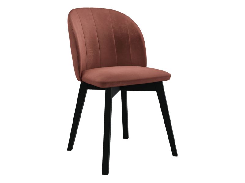 Krzesło do jadalni MIRJAN 24 S100 czarny + różowy 1 szt.