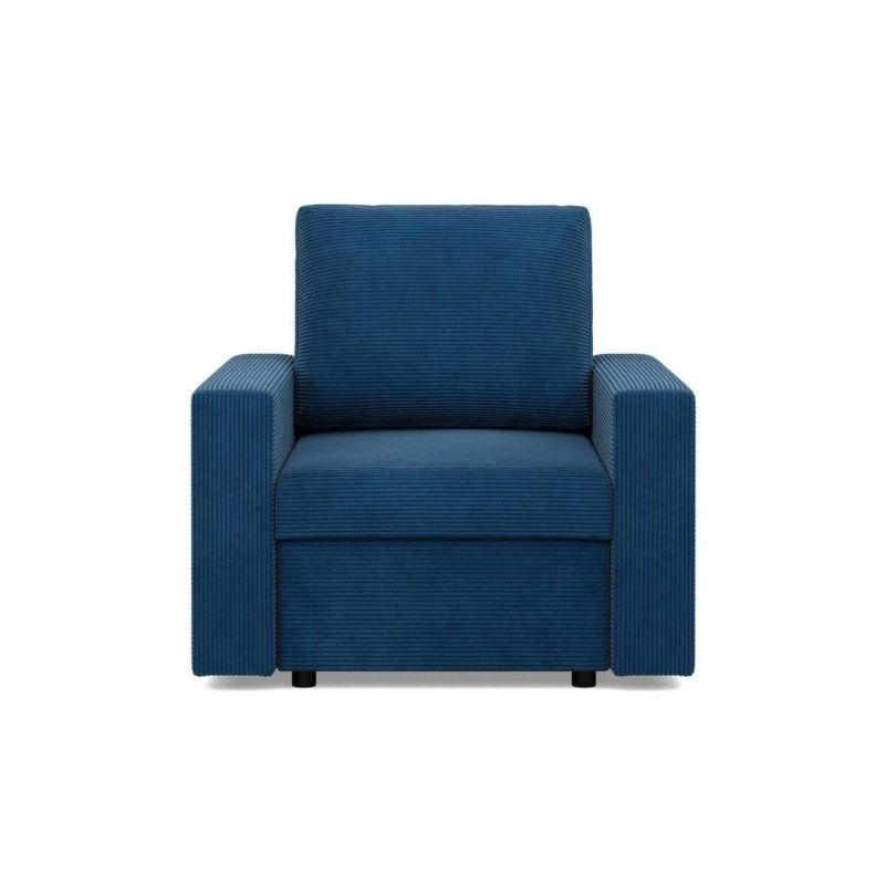 Fotel TYLETEGOTU wypoczynkowy BLOM sztruks granatowy 1 szt