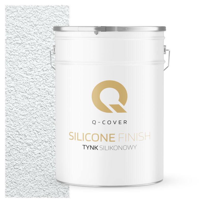 Tynk Silikonowy Elewacyjny Baranek 1.5mm Q-Cover Biały zimny F102 25KG