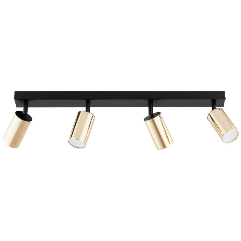 Spot reflektor natynkowy Alfa ATLET złoto-czarny 4xGU10x10W wym:16x60x6cm IP20 -1 szt.