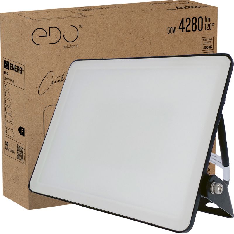 Naświetlacz LED EDO 50 W 4000 K 4280 lm IP65 bezramkowy ZORAN 1szt.