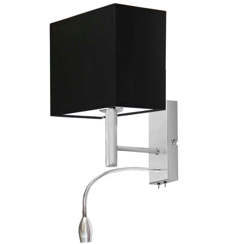 Kinkiet Volta Light Factory Grand Czarny Abażur 1xE27 1szt.