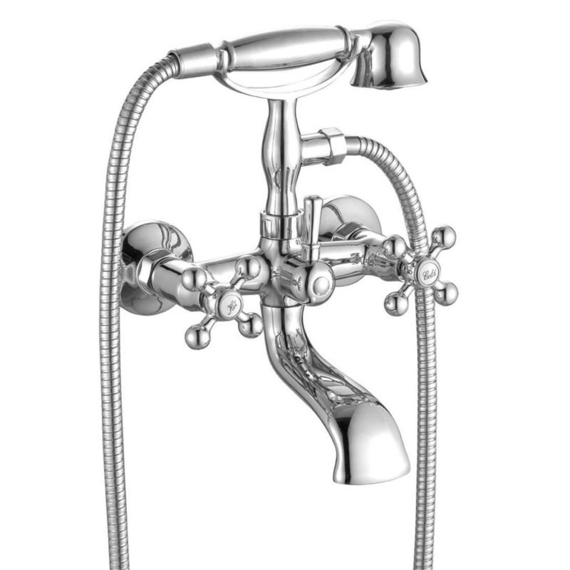 Bateria Wannowa Kuchinox Ścienna Stilo z zest. natryskowym Chrom 1 szt.