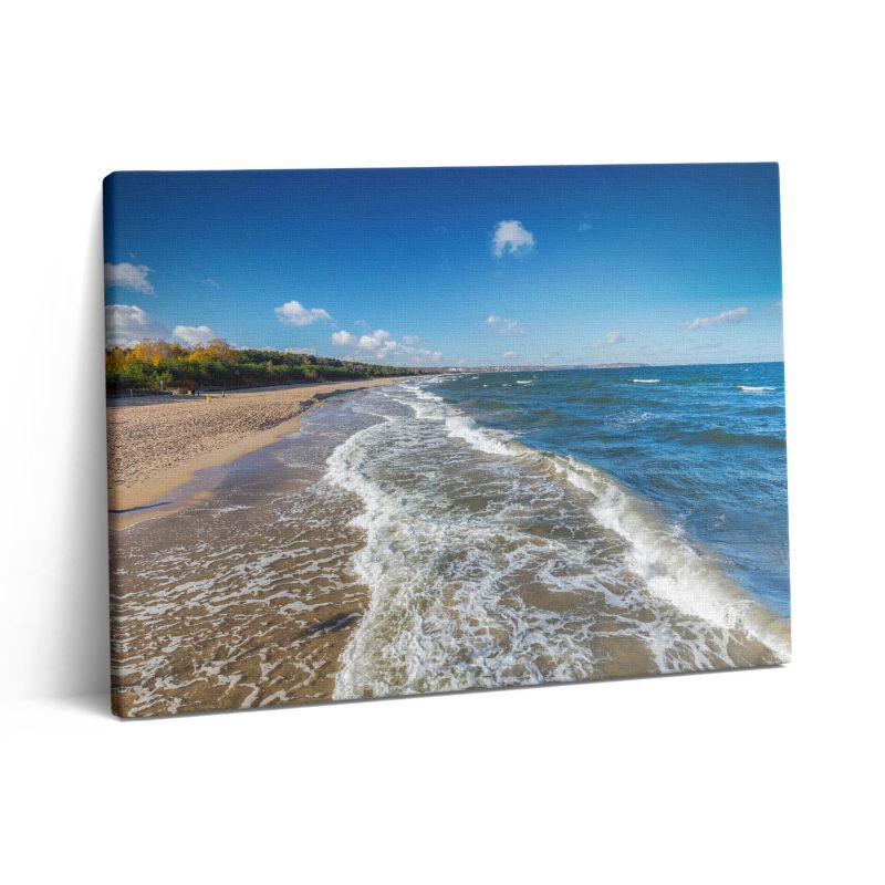 Obraz na płótnie Wallfluent 80x60 cm Brzeg plaży i morskie fale 1 szt.