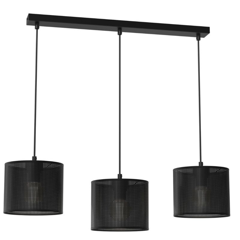 Lampa wisząca Luminex Loft Shade czarny matowy wym: 110 x 75 x 18 cm 3xE27 x 15W 1 szt.