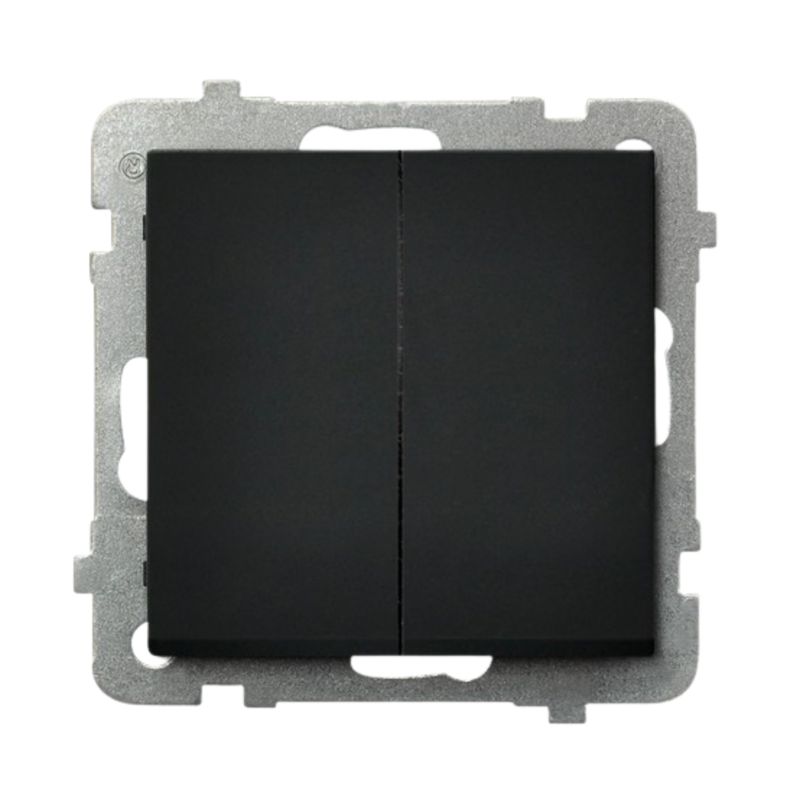 Łącznik Podwójny 2X Świecznikowy Ospel Sonata Czarny Metalik Podtynkowy 1 szt.