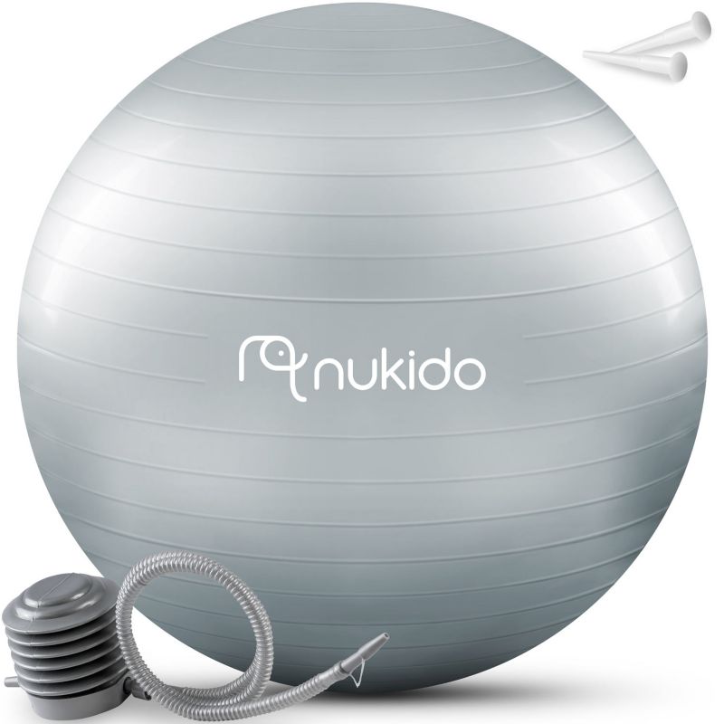 Piłka do aerobiku fitness Nukido 65cm szara 195103 1szt.