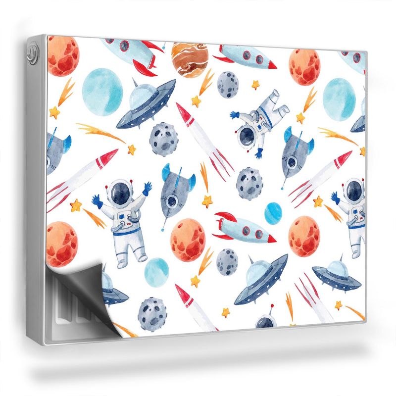 Ozdobny magnes na kaloryfer Wallfluent 80x60 cm Pastelowy kosmos 1 szt.