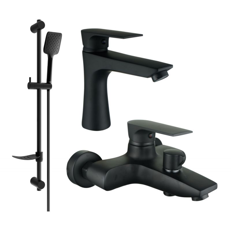 Zestaw wannowy Mexen Axel czarny 73803DF62-70 1 szt.