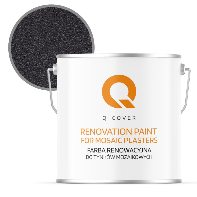 Farba Renowacyjna dla Tynku Mozaikowego Q-Cover Grafitowy RAL7024 5L