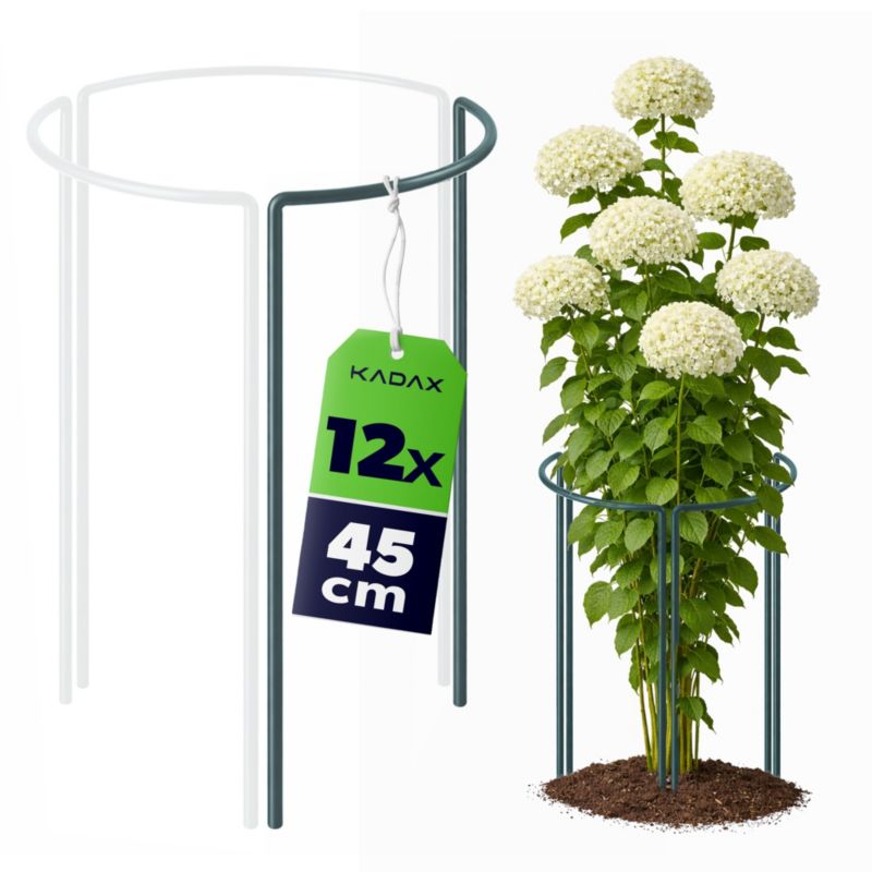 Podpora Kadax ogrodowa stalowa 1/3 koła zielona 45 cm, 12 szt.