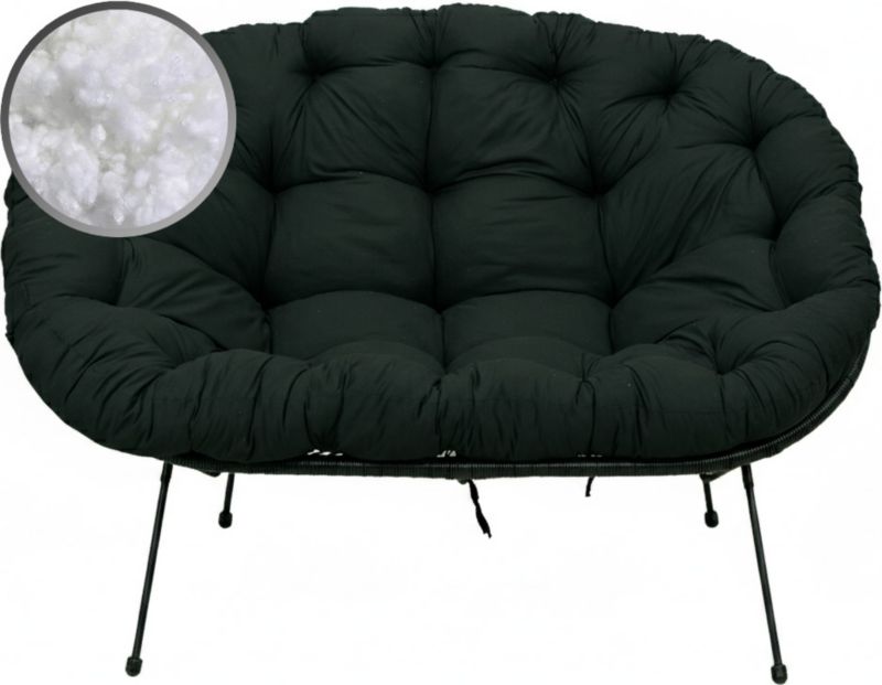 Poduszka AMPO na sofę żyłkową czarny 1 szt.