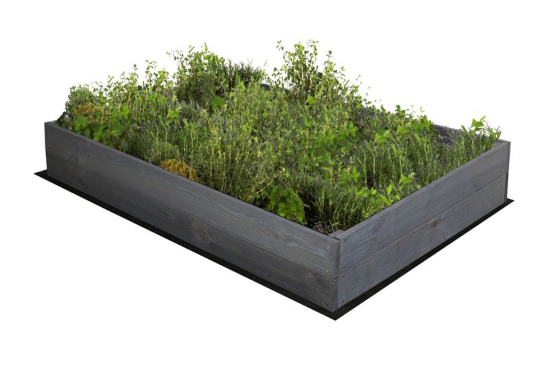 Skrzynia na warzywa MODO24 grządka szara impregnacja 18x120x90 cm 1 szt.