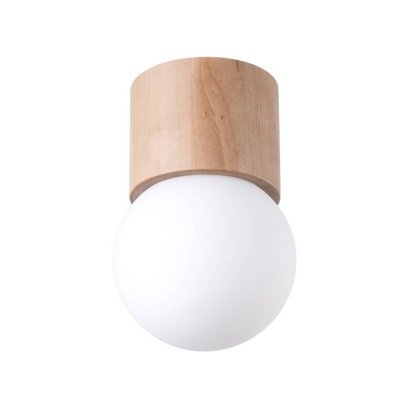 Lampa sufitowa wisząca Sollux Lighting Boomo 5460 naturalne drewno szerokość 12 cm 1xG9 x 1 szt.
